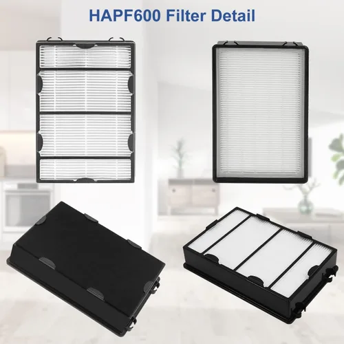Vista 7 de Filtro de repuesto HAPF600 para purificador de aire Holmes HAPF600, 4 filtros + prefiltros de carbono, parte HAPF600 HAPF600D HAPF600D-U2 HAP615