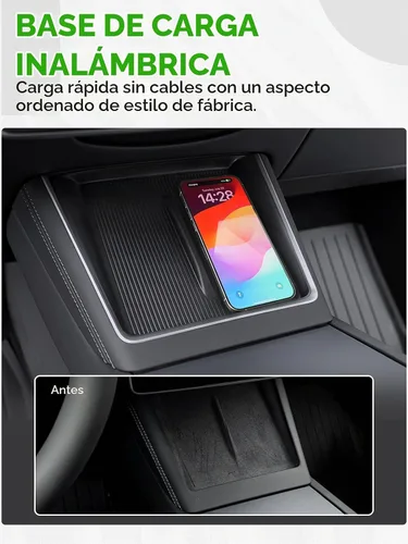 Vista 9 de Organizador de consola central para Tesla Model 3 Highland 2024-2026