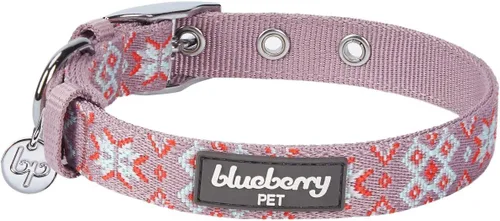 Vista 20 de Blueberry Pet - Collar ajustable para perro con forma de diamantes tribales del sudoeste en francés rosa con hebilla de metal, cuello 9-12.5