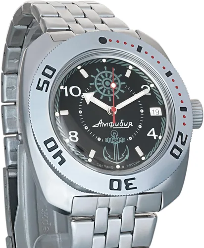 Vista 2 de Vostok Amphibian Automatic - Reloj de pulsera para hombre con cuerda automática Amphibia 710, 710526