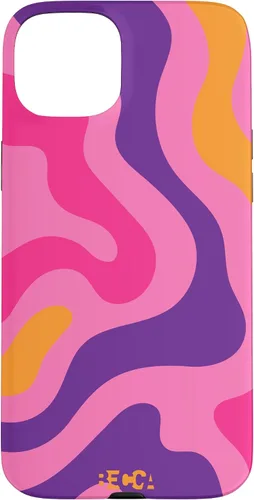 Vista 9 de Retro Liquid Swirl Groovy Abstract Pattern Wave Purple Phone Case for iPhone 17