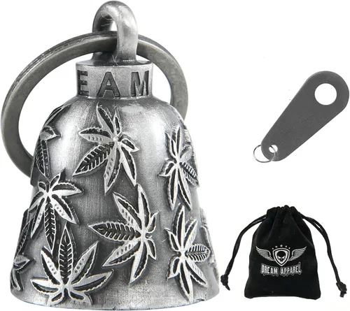 Vista 38 de Dream Apparel Campanas de motocicleta para motociclistas, accesorios de campanas pesadas y llavero para la suerte