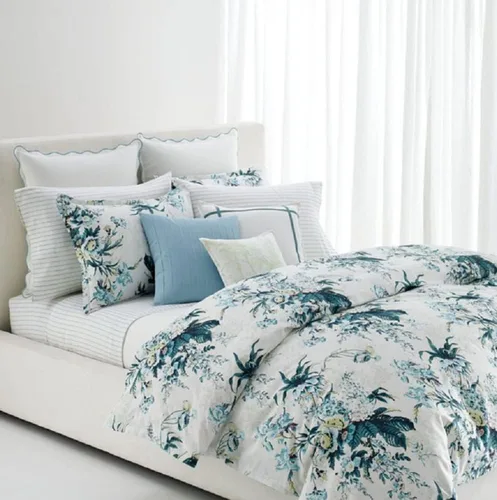 Vista 2 de Lauren Ralph Lauren Eden Botanical - Juego de funda de edredón de 3 piezas, 100% algodón, tamaño King (estándar de Estados Unidos)