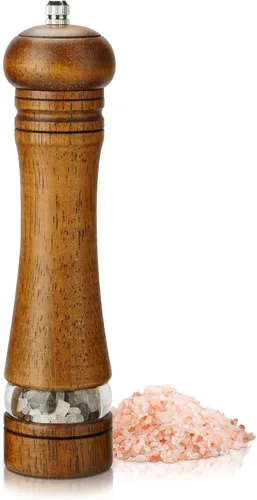 Vista 9 de Molinillo de pimienta, molinillo de sal, molinillo de sal y pimienta de madera, molinillos manuales de sal y pimienta con ventana acrílica