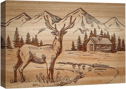 Vista 53 de Hermoso lienzo de paisaje, decoración de pared, arte moderno, juegos para el hogar
