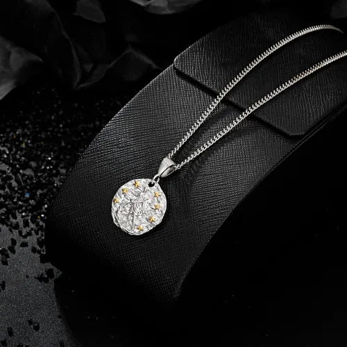 Vista 4 de Collar del zodiaco para mujeres y hombres, collar del zodiaco con acuario Piscis Aries, Tauro, Géminis, cáncer, Leo, Virgo, Libra, Escorpio