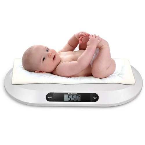 Vista 5 de Báscula electrónica digital para bebés de 44.1 lbs/44 libras, medición de peso para bebé/bebé/mascota con precisión, precisión de 0.35 onzas