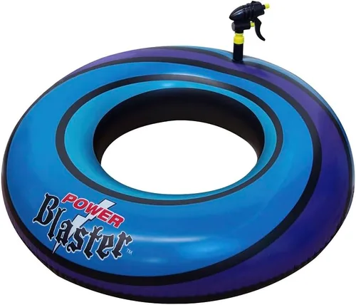 Vista 2 de Swim Central Juego de 2 tubos interiores inflables azules y naranjas, 40 pulgadas
