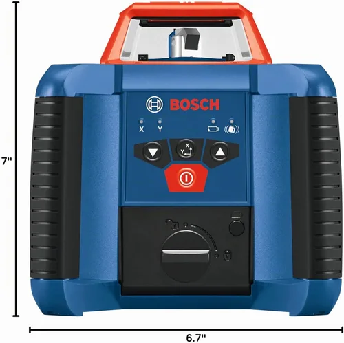 Vista 14 de BOSCH GRL2000-40HK REVOLVE Kit de láser rotativo horizontal autonivelante, incluye trípode, varilla de grado, receptor láser, 2 baterías D, 2