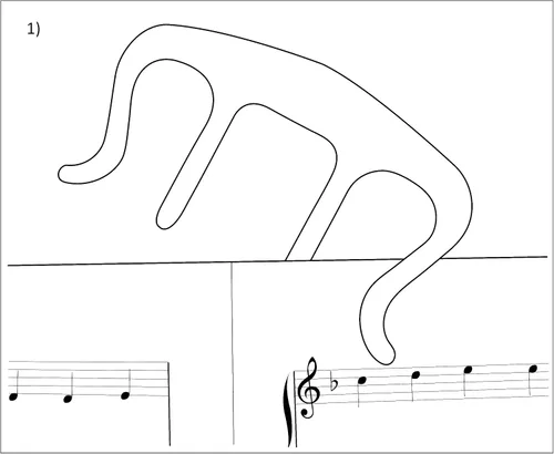 Vista 3 de Clip para libro de música, soporte para portapáginas, pianos, músicos
