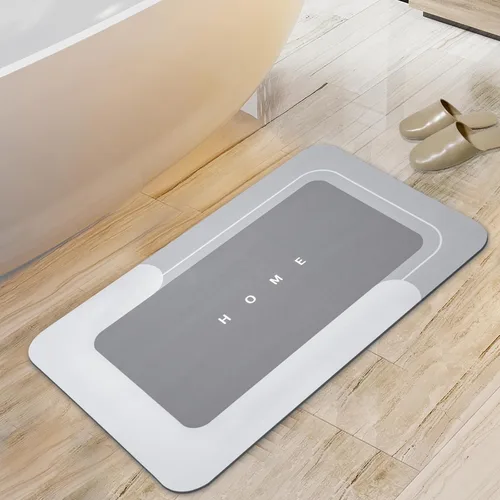 Vista 15 de Housego Tapete mágico de baño absorbente, alfombra de secado rápido, tapete mágico de baño antideslizante, alfombra de piso con respaldo de goma