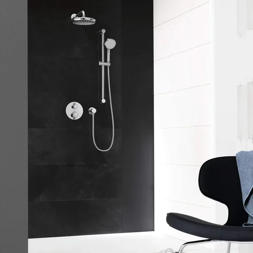 Vista 3 de GROHE 34745000 Grohtherm Cube - Juego de ducha con Tempesta 210, cromado Starlight Estrella Cromo Claro