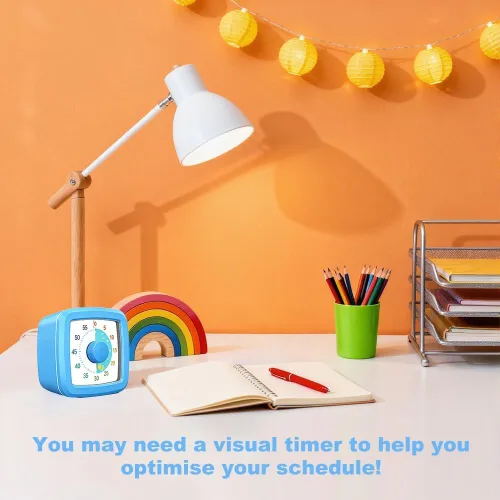 Vista 5 de 60-Minute Countdown for Classroom Office Kitchen Visual Timer for Kids, Desk Timer Kids Time Management Tools with Beautiful Pattern Design