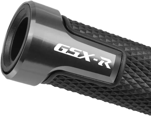 Vista 4 de 7/8 '' 0.866 in motocicleta CNC aluminio Powersports manillar Grips con extremos de agarre para Suzuki GSXR 125 250 300 600 750 1000 1300 titanio