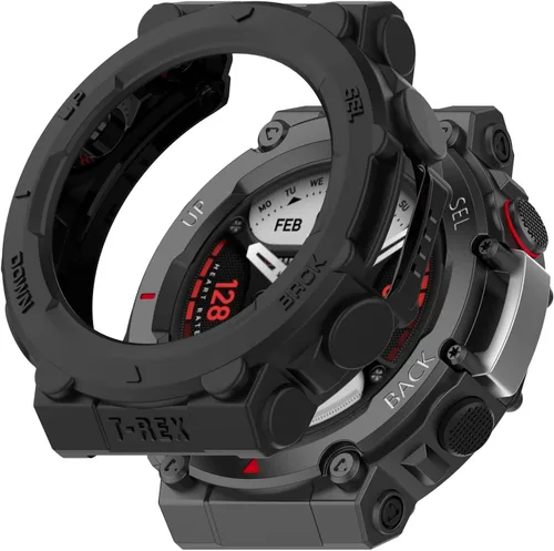 Vista 4 de Funda protectora compatible con Amazfit T-Rex 2, carcasa de parachoques, TPU antiarañazos, marco para Amazfit T-Rex 2 T-Rex2, accesorios de reloj 3