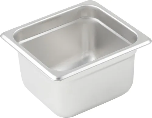 Vista 5 de Winco Bandeja de vapor antiatascos, 1/6 x 2 1/2 pulgadas, peso estándar, acero inoxidable