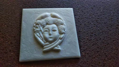 Vista 4 de Antique woman cameo 3D tile mold, Silicone mould, cameo applique, concrete mold, cement mold, vintage tiles, antique tiles, mould for resin