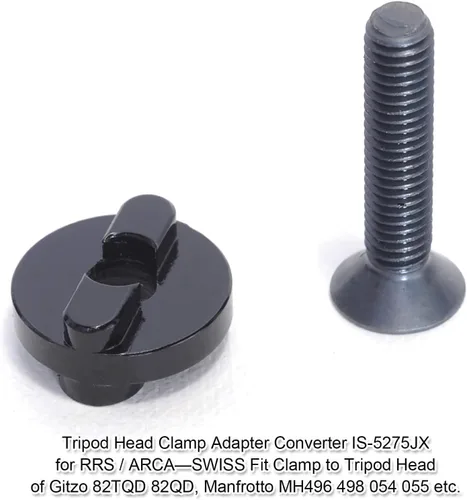 Vista 2 de Adaptador de tornillo convertidor de abrazadera de liberación rápida Arca-Swiss para cámara compatible con cabezal de trípode de la serie Gitzo