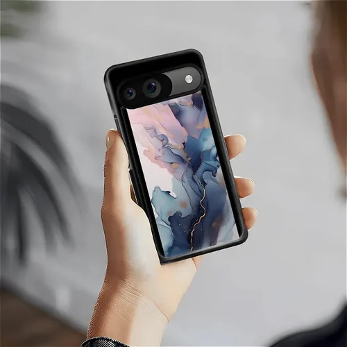 Vista 1120 de Compatible con Google Pixel 4A 5G Mobile Case Creative Acrylic Panel trasero Silicona Protección Grip especialmente diseñado para Google Pixel 4A 5G