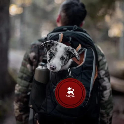 Vista 75 de COOYOO Cuenco plegable para perros, paquete de 2 cuencos plegables para agua para perros y gatos, plato portátil para alimentación de mascotas