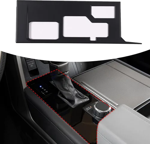 Vista 19 de Marco de protección para panel de palanca de cambios de consola central compatible con Toyot@Tundra Sequoia 2022 2023, accesorios de cubierta de Azul