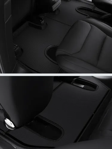 Vista 3 de BASENOR Alfombrillas para Tesla Model X de 6 plazas, protección para todo tipo de clima, tapetes XPE antideslizantes para maletero, forro de carga