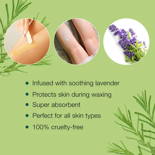 Vista 4 de Clean + Easy Absorb Lavender Powder Pre Waxing Treatment Polvo absorbente de humedad para depilación, 3.5 onzas