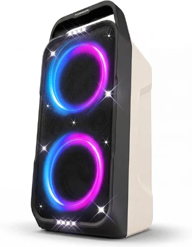 Vista 11 de Foxdawn Altavoz Bluetooth para fiestas: 240 W pico de sonido fuerte, graves profundos, tiempo de reproducción de 15 horas, carga rápida, IPX4