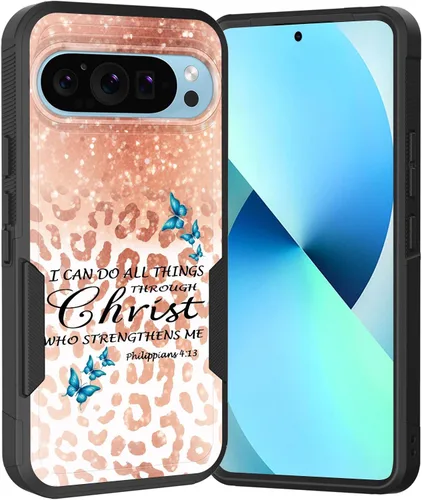 Vista 82 de Funda para Pixel 6A, Híbrida de Doble Capa de Servicio Pesado Resistente a Prueba de Golpes PC Duro + Funda Protectora de Silicona Suave para Google