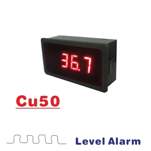 Vista 2 de Digital Temperature Meter Gauge LED Display for Cu50 Universal Type Thermocouple Probe Celsius Fahrenheit Thermometer 79 * 43 * 25mm(50R)