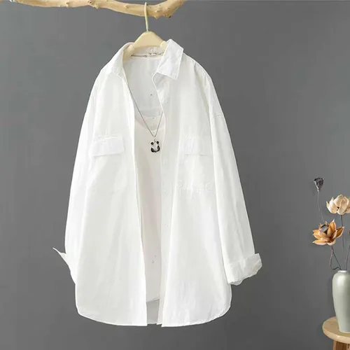 Vista 87 de Long Sleeve Shirts for Women Spring Summer Dressy Casual Button Down Plus Size Tops Office Work Blouses