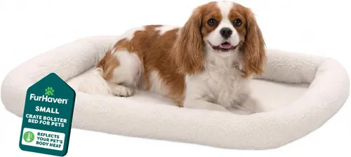 Vista 16 de FurHaven Cama para perros y gatos extra pequeños, almohadilla con base de apoyo suave para transportadores y perreras, lavable a máquina, extra Crema