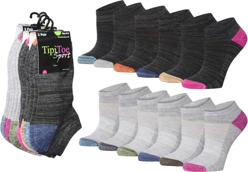 Vista 30 de Tipi Toe Women’s 12 Pack Cushioned Low Cut Socks – Breathable, Moisture-Wicking Athletic Comfort for Running & Daily Wear