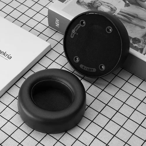 Vista 4 de Geekria Almohadillas de repuesto para auriculares Philips Audio Fidelio X2HR, almohadillas para auriculares X1, piezas de reparación (negro)