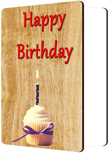 Vista 6 de Tarjeta de felicitación de madera de feliz cumpleaños, tarjetas de felicitación de madera, regalos para mujeres, hombres, niñas, niños, esposa