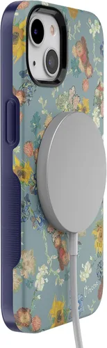 Vista 5 de Casely Funda para iPhone 14 Flores de Van Gogh 50 aniversario Compatible con MagSafe Funda para iPhone 14