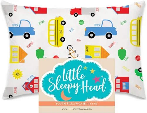 Vista 13 de Funda de almohada para jóvenes Little Sleepy Head - 100% funda de almohada de algodón y hipoalergénica - Funda de almohada envolvente de ajuste