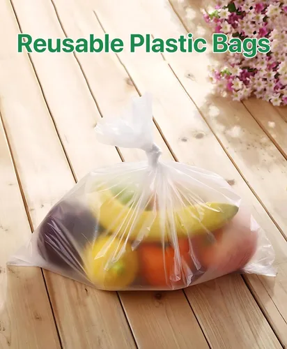 Vista 6 de Plástico transparente de 10 x 15 pulgadas – 350 bolsas para productos, reutilizables, lavables, frescuras, desechables, rollo continuo, fácil
