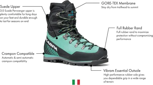 Vista 2 de SCARPA Women's Mont Blanc Pro GTX Waterproof Gore-Tex Boots for Hiking and Mountaineering