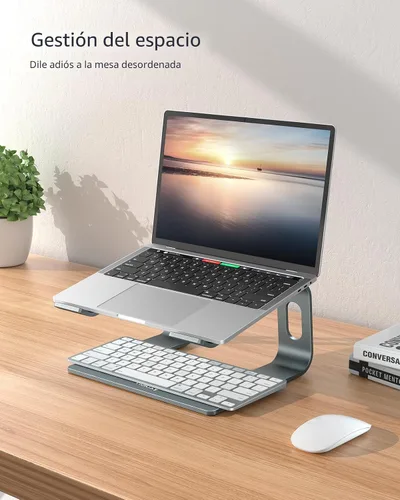 Vista 7 de Nulaxy - Soporte completo de aluminio para laptop, soporte estable de hasta 22 libras, refrigeración abierta Detachable for Portable Storage, Easy