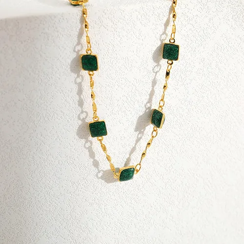 Vista 37 de Gargantilla con cuentas para mujer, chapada en oro de 18 quilates, gargantilla delicada para mujer