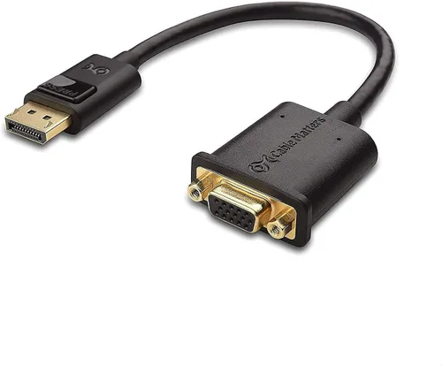 Vista 6 de Cable Matters Adaptador HDMI a VGA (convertidor HDMI a VGA) en negro y adaptador DisplayPort a VGA