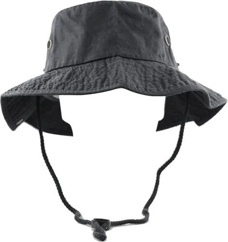 Vista 6 de The Hat Depot - Sombrero de safari, de algodón lavado a la piedra, de ala ancha, plegable, doble cara y sombrero de pesca