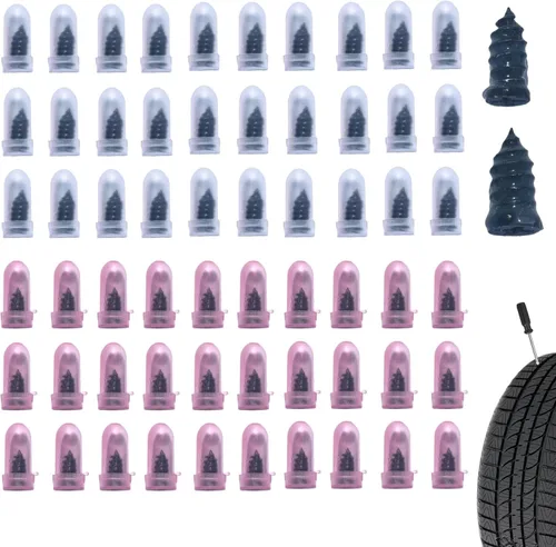 Vista 7 de Kit de uñas de goma para reparación de neumáticos, kit de reparación rápida de tapones de tornillo de neumáticos, alicates de enchufe de parche
