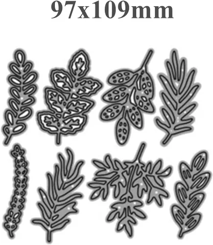 Vista 2 de Juego de 8 troqueles de hoja de metal, varias hojas de corte de flores, plantillas de corte para manualidades, álbumes de recortes, álbumes