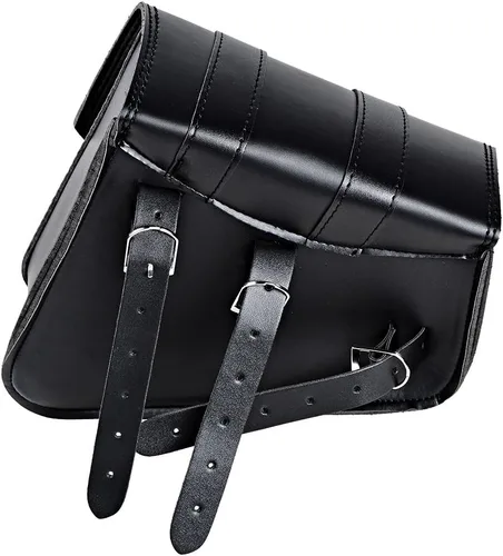 Vista 7 de Astra Depot Compatible con Harley Sportster XL883 XL1200 Alforja Solo con Brazo Oscilante de Cuero PU Negro (Izquierda y Derecha)