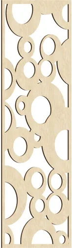 Vista 104 de 9 3/8"W x 24 3/8"H x 1/4"T Farwell Decorativos Paneles de Pared de Madera Calado, Hickory