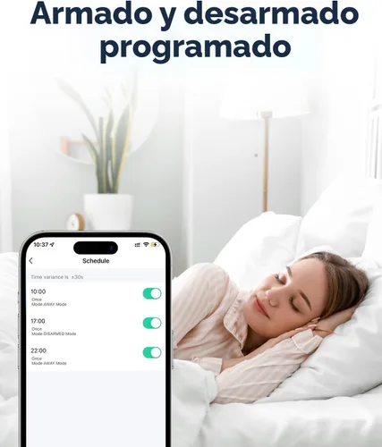 Vista 7 de Sistema de alarma WiFi para puerta, sistema de seguridad inteligente para el hogar, con alerta de aplicación de teléfono, kit de 8 piezas