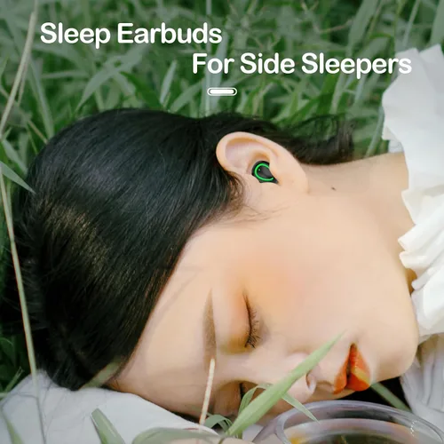 Vista 2 de Xmenha Mini23 - Mini auriculares inalámbricos invisibles con Bluetooth para dormir, pequeños auriculares para orejas pequeñas, color blanco