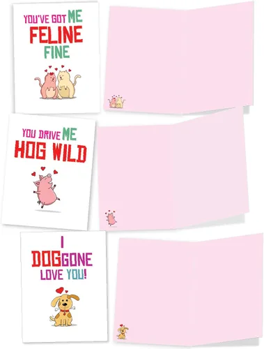 Vista 5 de The Best Card Company - Juego de 10 divertidas tarjetas de notas de humor en blanco surtidas de 4 x 5.12 pulgadas con sobres para jugar con palabras